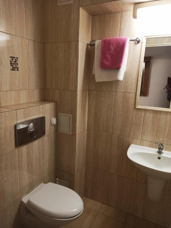 Koupelna v ubytování Hotel Słupsk