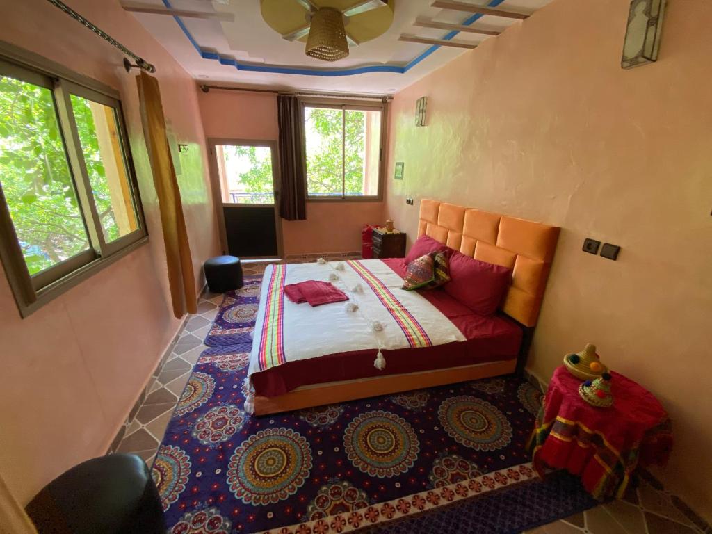 Postel nebo postele na pokoji v ubytování Riad Atlas Garden