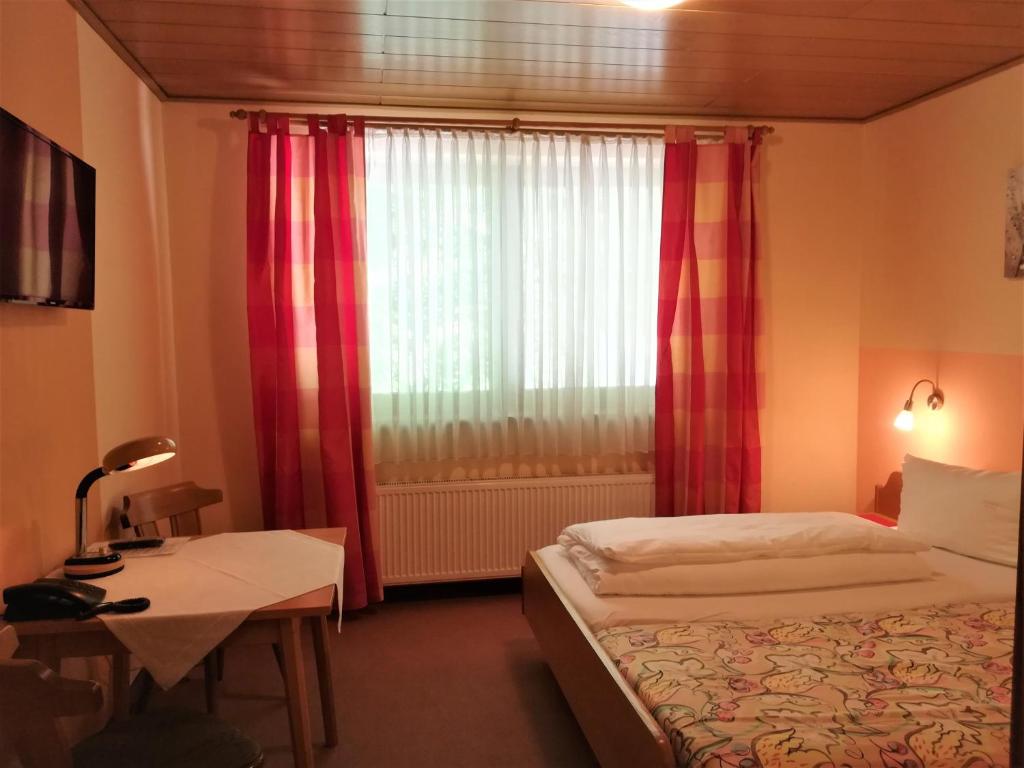 Postel nebo postele na pokoji v ubytování Landgasthof Schwarz