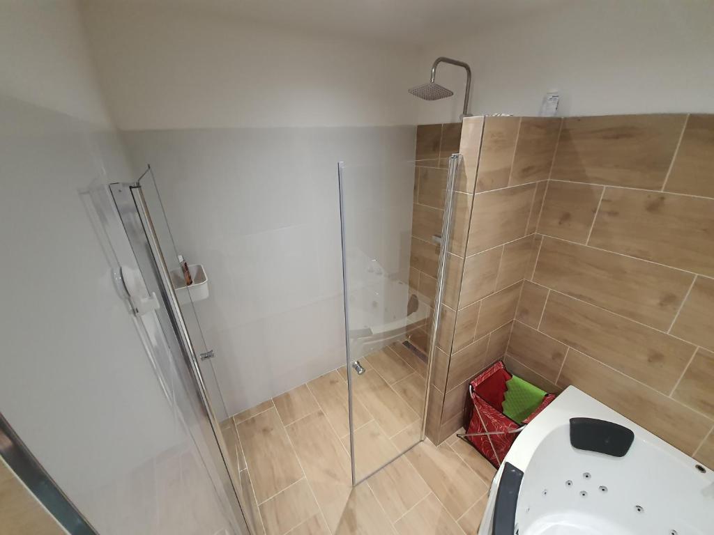 Koupelna v ubytování Chata Dolní Bušínov