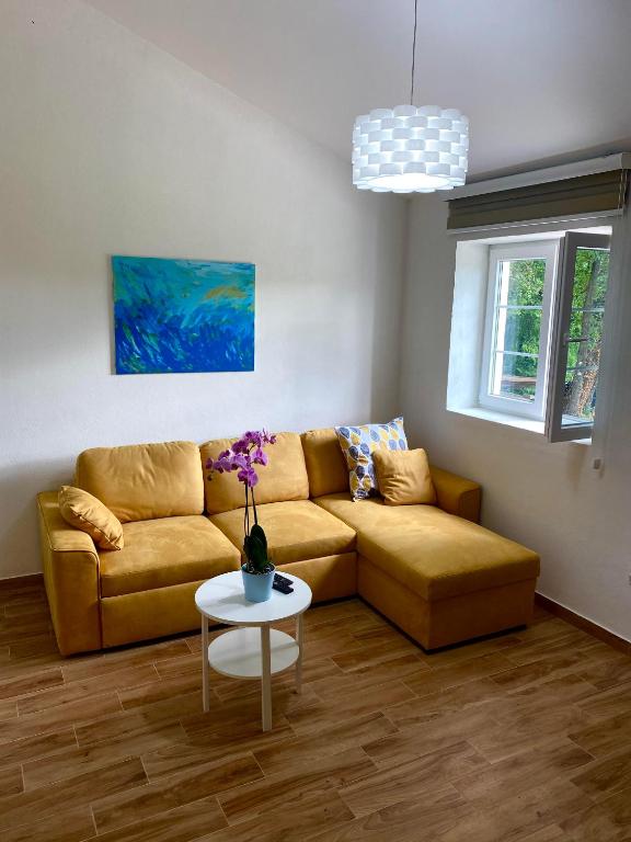 Posezení v ubytování BIO VILLAS