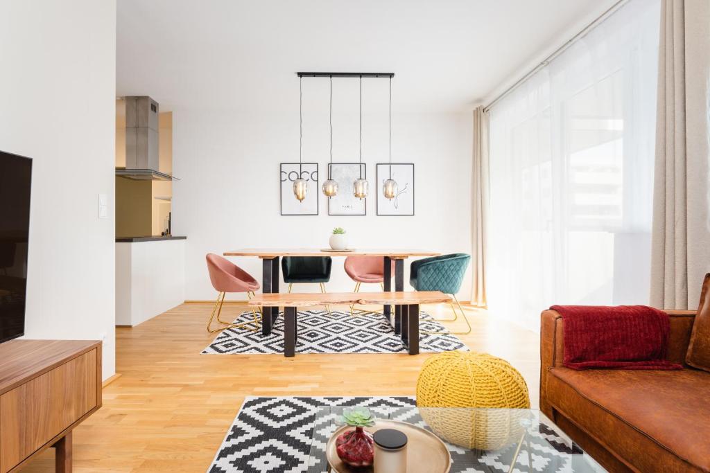 Гостиная зона в Kaiser Apartments - Wohnpark Graz-Gösting