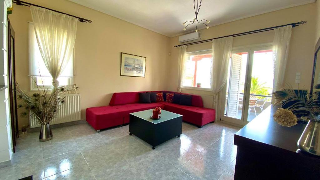 Posezení v ubytování Platanidia Apartment Pelion