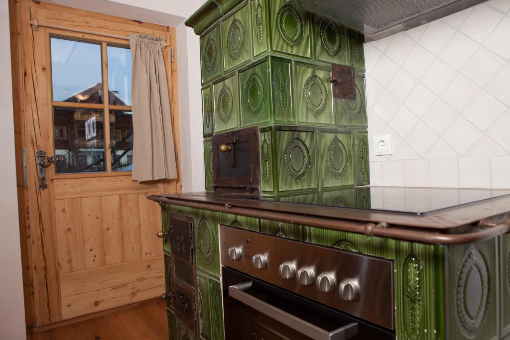 Kuchyň nebo kuchyňský kout v ubytování Bifeis Hütte