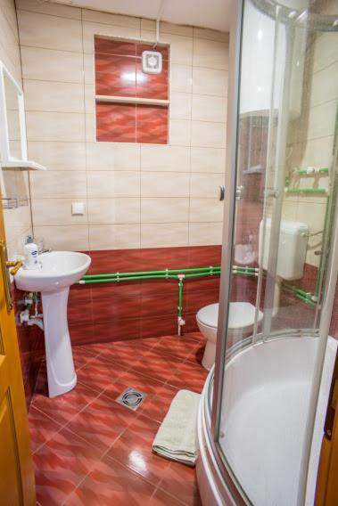 Koupelna v ubytování Apartments Grbović