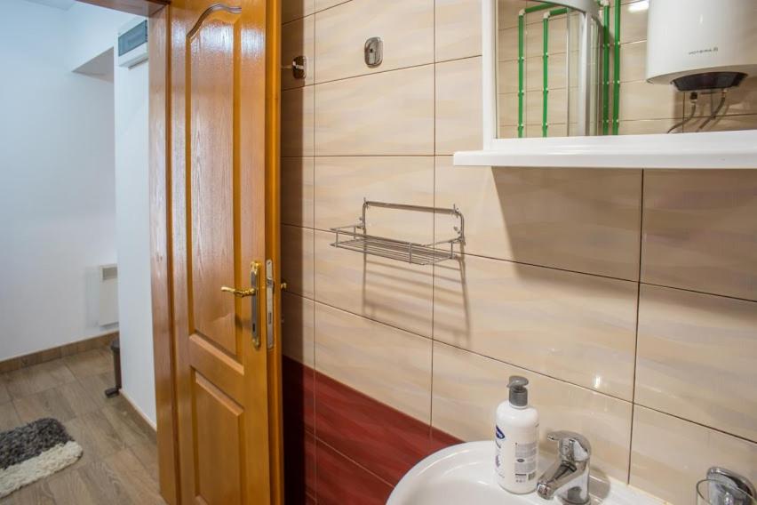 Koupelna v ubytování Apartments Grbović