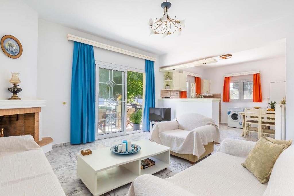 Posteľ alebo postele v izbe v ubytovaní Casa Mia - 5 min from Stafilos beach