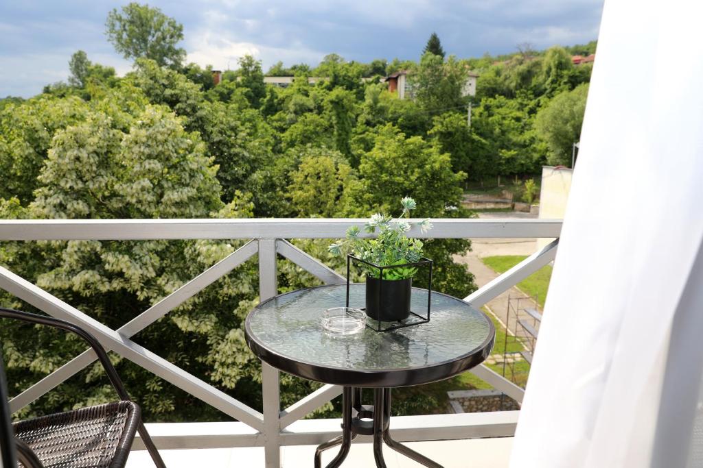 Balkón nebo terasa v ubytování Hotel Dunavis