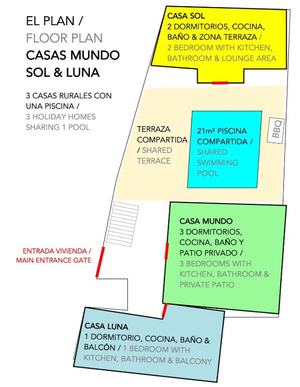 Casas Mundo Sol y Luna - 3 houses with pool, wifi & AC ...