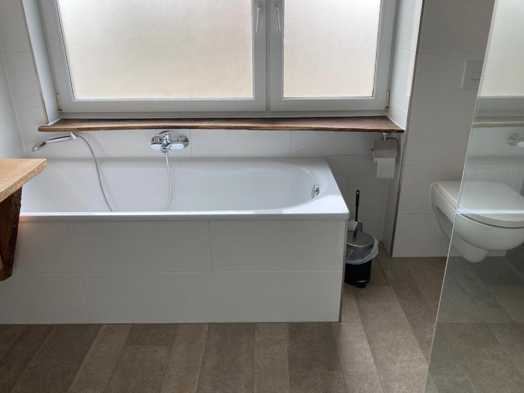 Koupelna v ubytování Zur Mühle