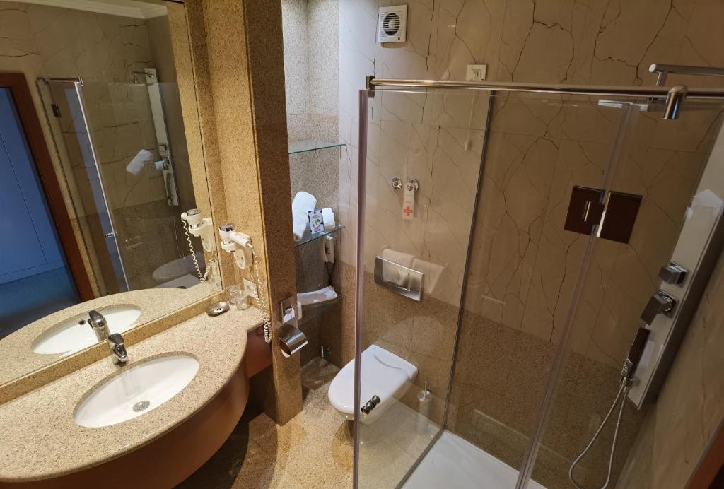 Koupelna v ubytování Garni Hotel Aleksandar
