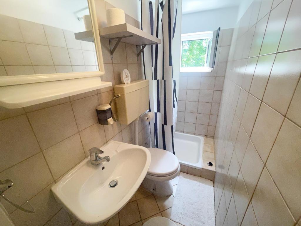 Koupelna v ubytování Apartmani Matković