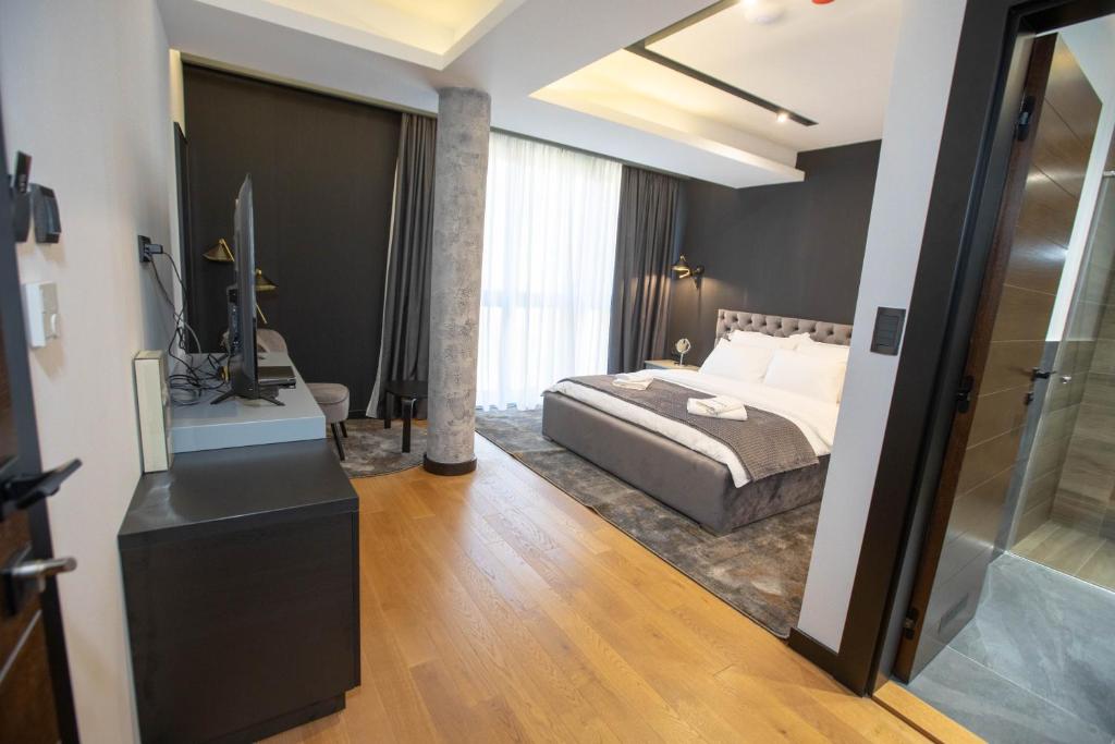 Postel nebo postele na pokoji v ubytování Hotel Borneo