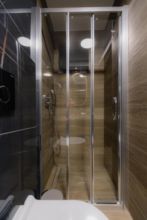 Koupelna v ubytování Hotel Borneo