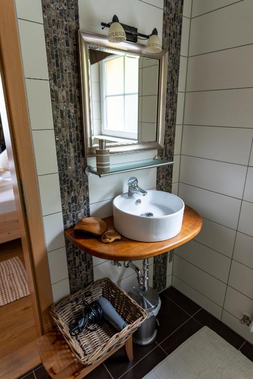 Koupelna v ubytování Privatzimmer Haring