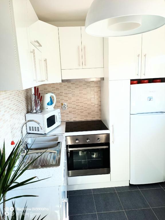 Kuchyň nebo kuchyňský kout v ubytování Apartman Bella Vista