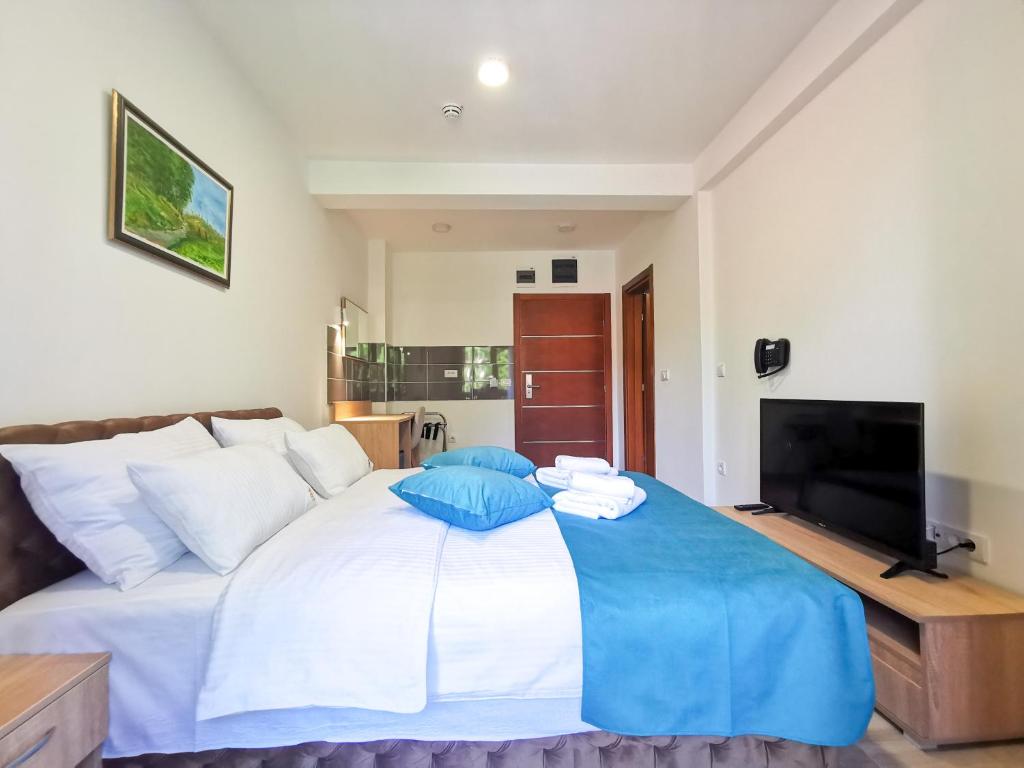 Krevet ili kreveti u jedinici u okviru objekta Hotel Agape