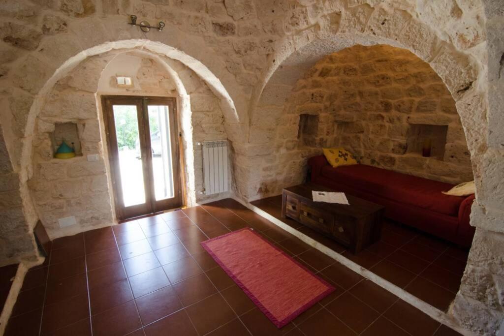 A seating area at Trullo Marianna