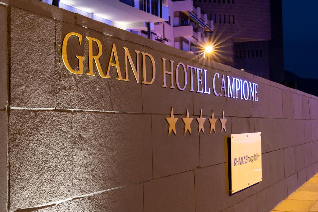Certifikát, hodnocení, plakát nebo jiný dokument vystavený v ubytování Grand Hotel Campione