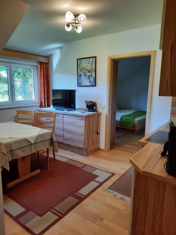 TV a/nebo společenská místnost v ubytování Landgasthof Hubertusstubn
