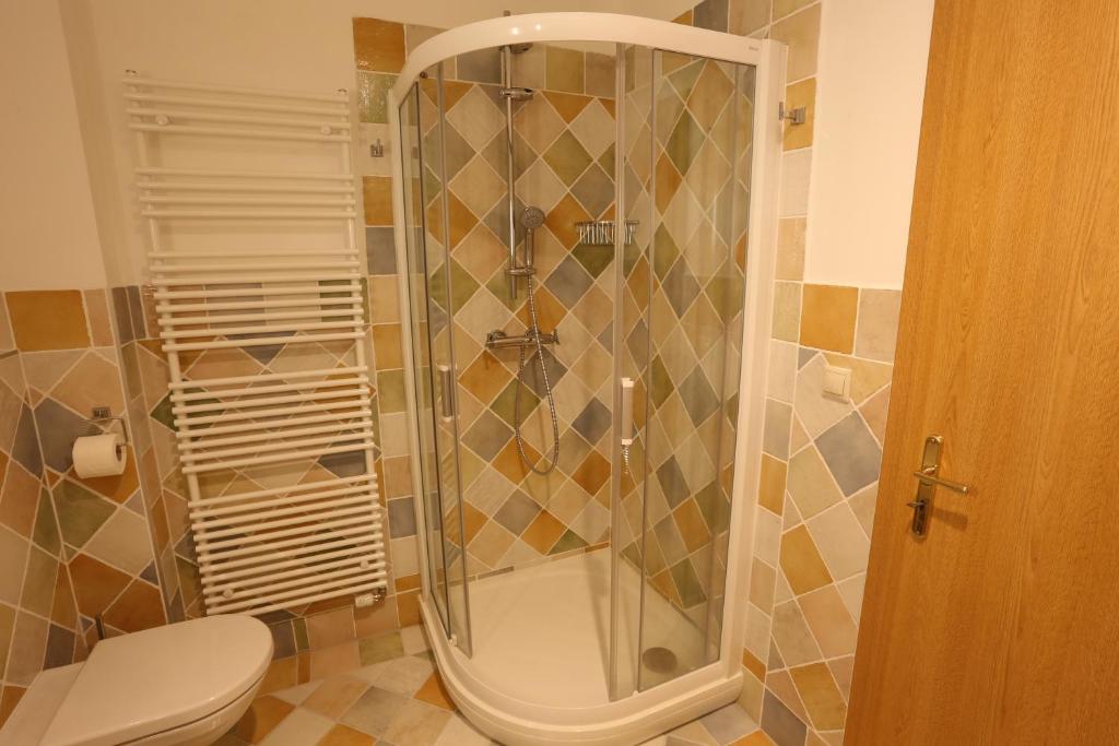 Koupelna v ubytování Hotel Hajčman