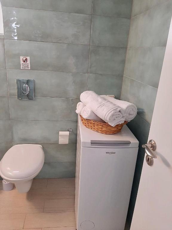 Koupelna v ubytování La maisonnette AKRO