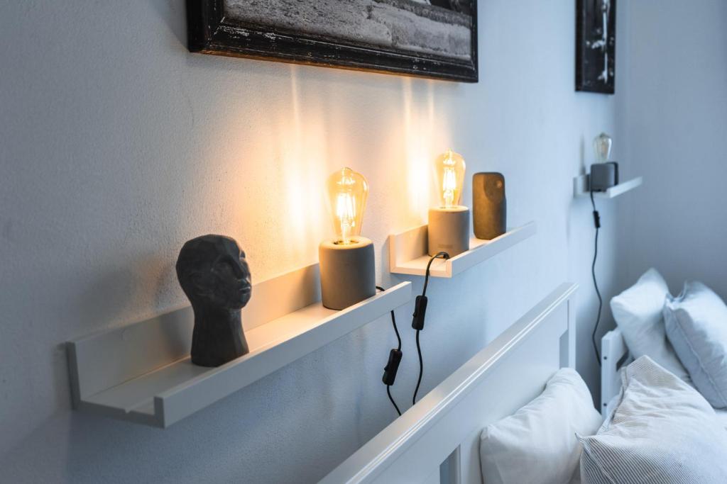 Postel nebo postele na pokoji v ubytování Apartmány Pulgary
