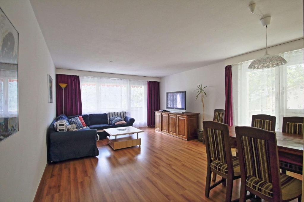 TV a/nebo společenská místnost v ubytování Serviced Apartments Wallis