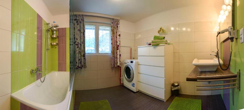 Koupelna v ubytování Trendapartment