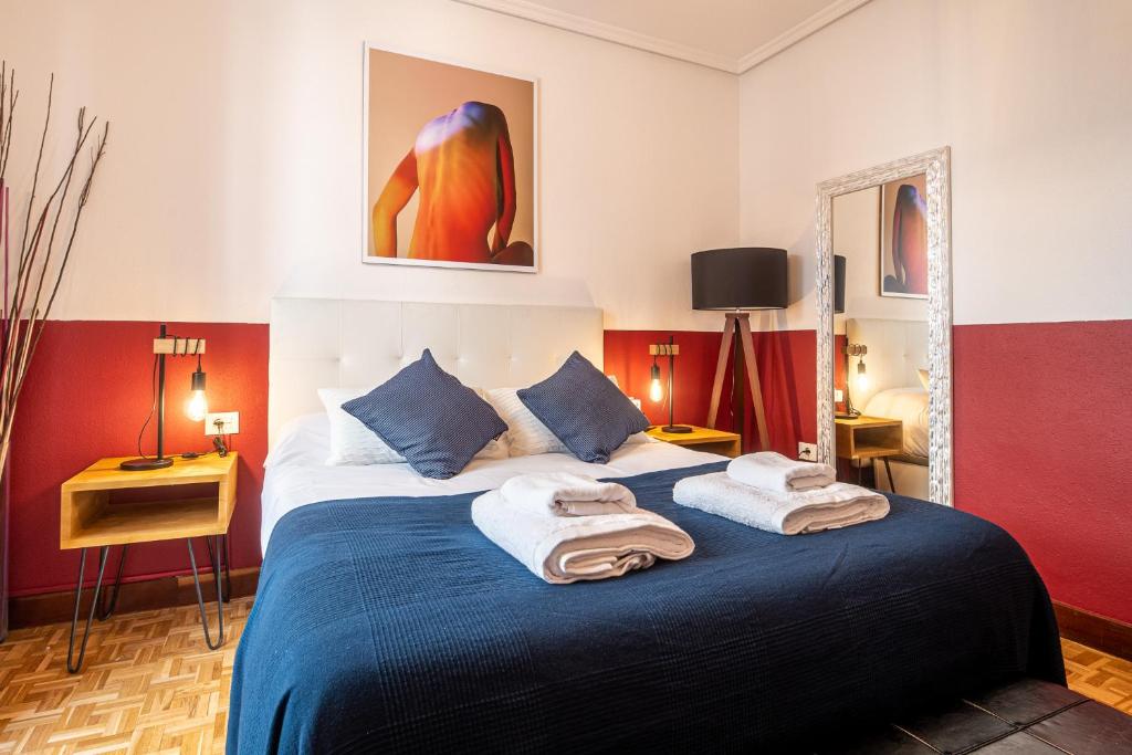 Posteľ alebo postele v izbe v ubytovaní Palermo Beach by Beauty Rentals