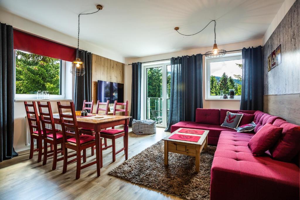 Posezení v ubytování Aparthotel Klínovec Views