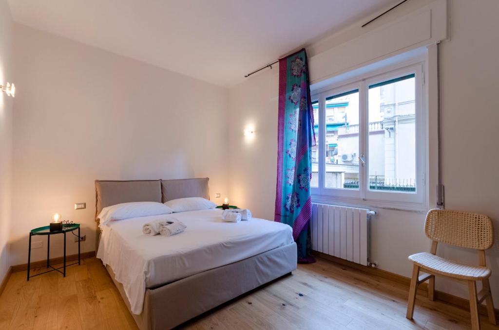 Posteľ alebo postele v izbe v ubytovaní JOIVY Family Apt for 6, in Santa Margherita near Beach
