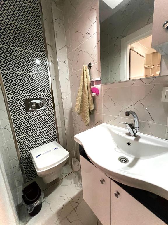 Koupelna v ubytování TEKİNLER OTEL