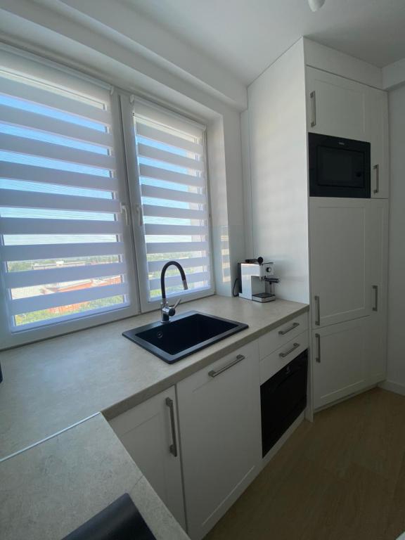 Kuchyňa alebo kuchynka v ubytovaní Apartament Długie Ogrody