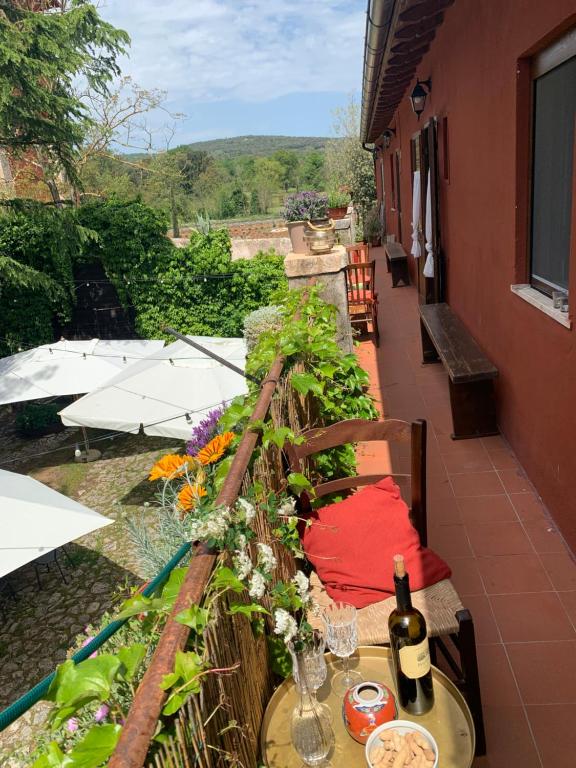 Balkón alebo terasa v ubytovaní Casette rosse nel borgo medievale di Fossanova