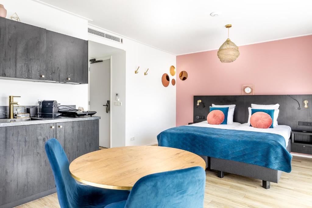 Kuchyň nebo kuchyňský kout v ubytování B&B Duinhuys