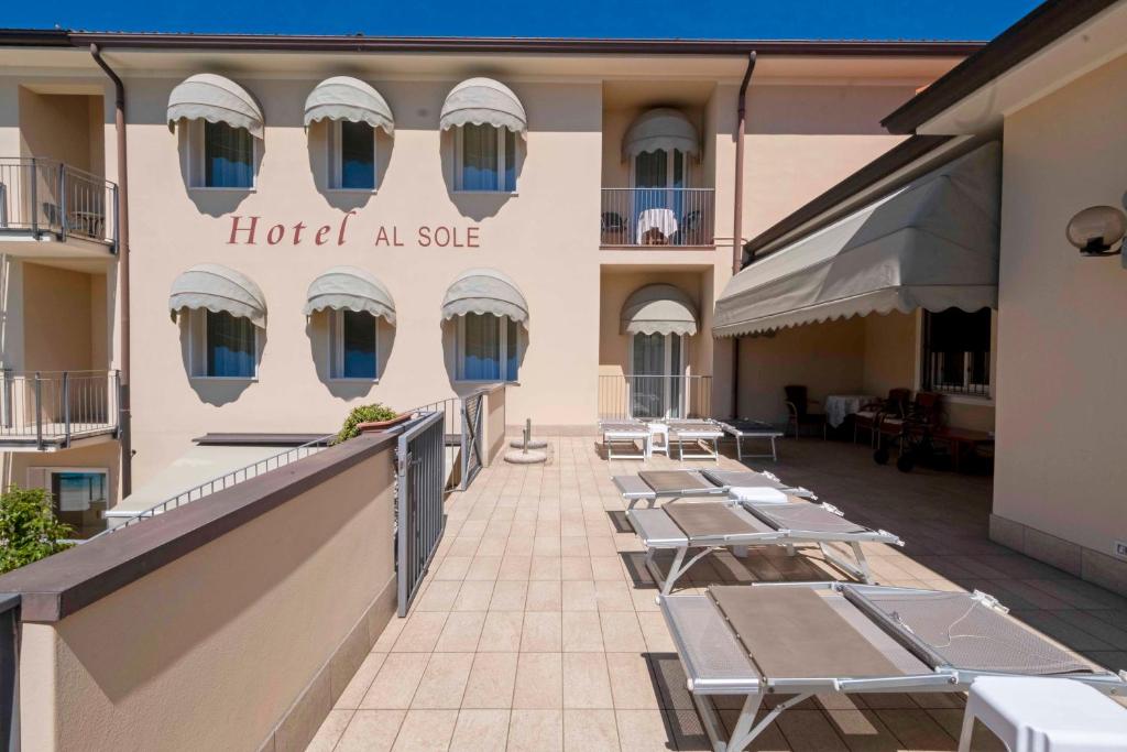 Balkón alebo terasa v ubytovaní Hotel Al Sole Bardolino