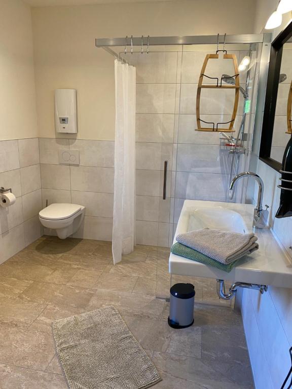Koupelna v ubytování Ferienhaus Ute