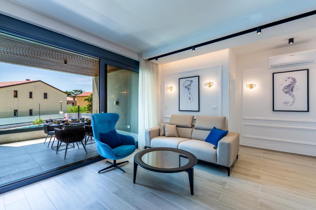 Posezení v ubytování Rocca Riviera Umag Luxury Apartments