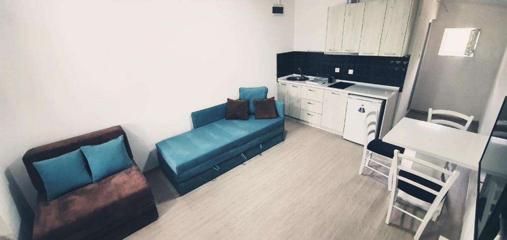Kuchyň nebo kuchyňský kout v ubytování Apartmani Kaldrma