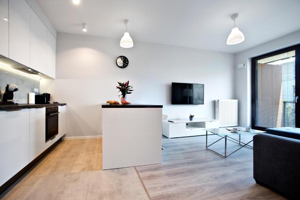 Kuchyňa alebo kuchynka v ubytovaní Marina Mokotow P&O Serviced Apartments