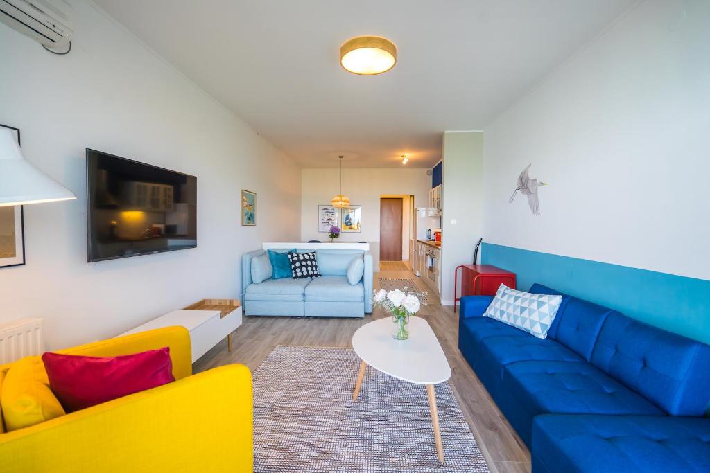 Posezení v ubytování BLTN Panorama Apartment
