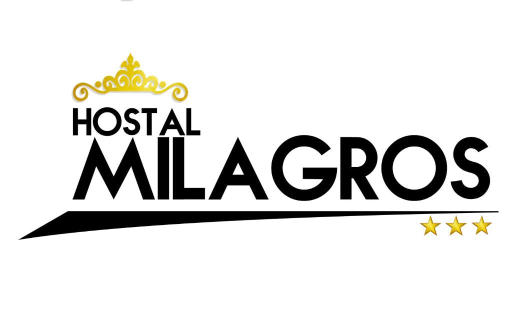 una señal para un hotel con una corona y las palabras hospital malaga en Hostal Milagros, en Chancay