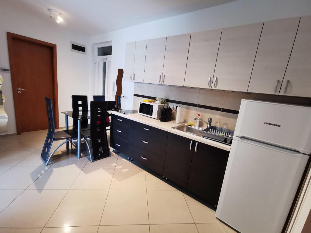 Kuchyňa alebo kuchynka v ubytovaní Promenade Apartman
