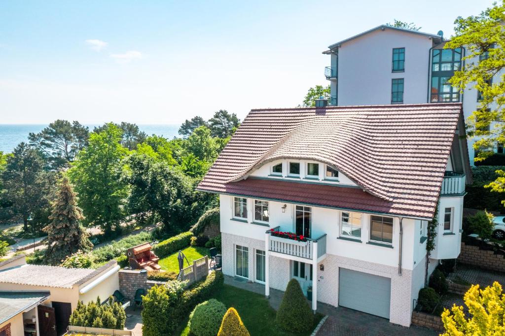 an aerial view of a house at Panoramablick _ Heringsdorf in Heringsdorf