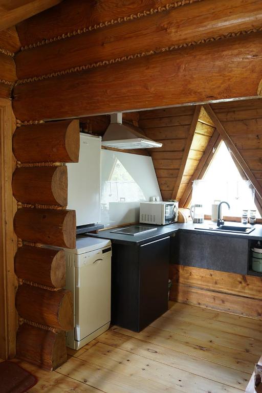 Kuchyň nebo kuchyňský kout v ubytování Kosarzówka