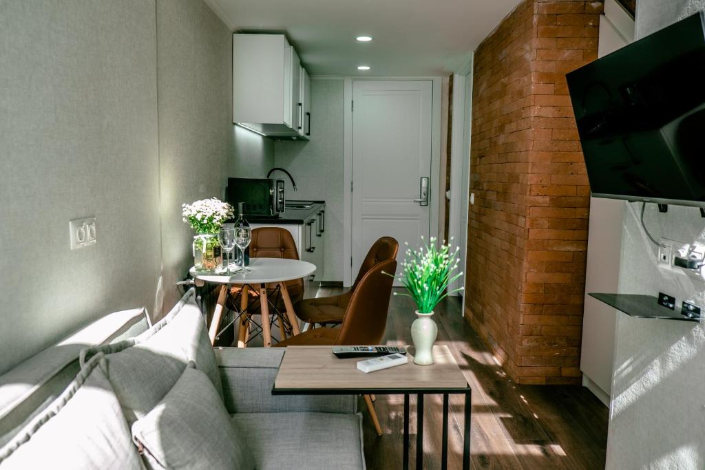 TV a/nebo společenská místnost v ubytování Luxury inn
