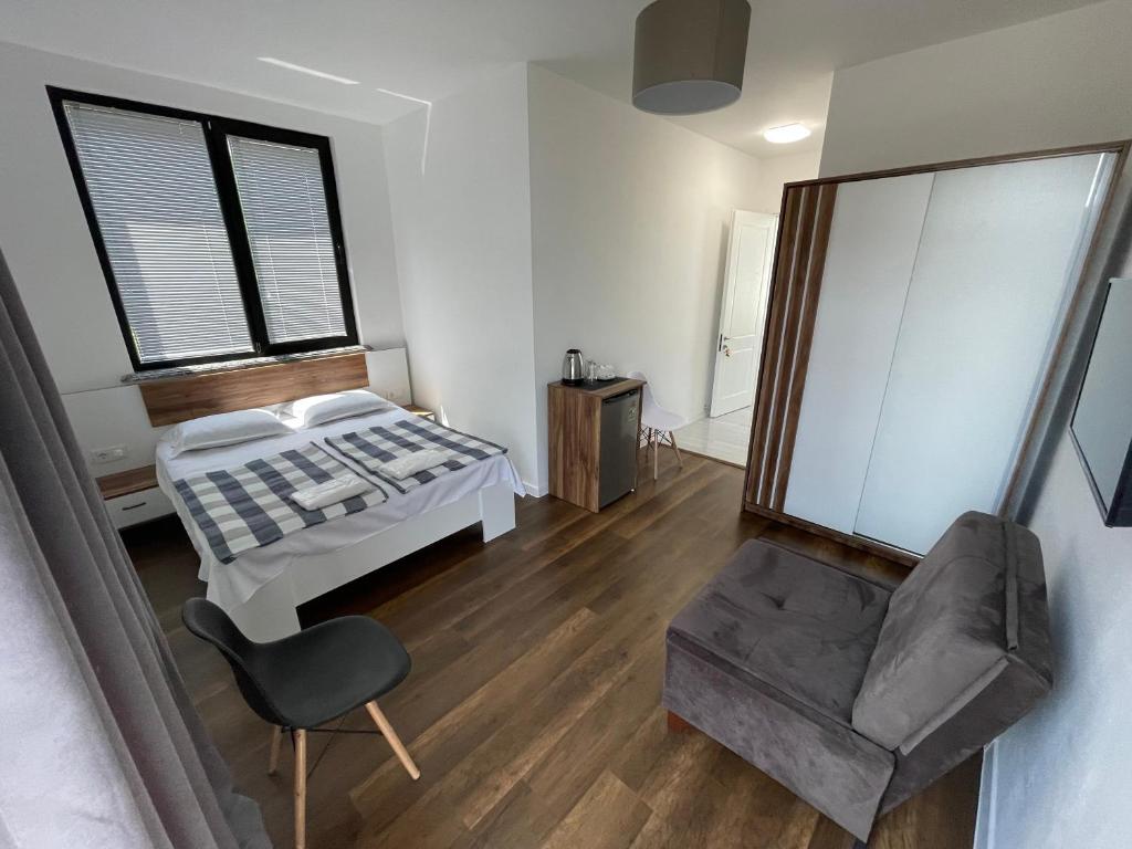 Postel nebo postele na pokoji v ubytování Eco House
