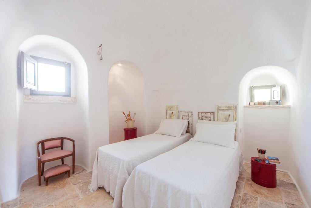 Posteľ alebo postele v izbe v ubytovaní Trulli 18cinquantanove