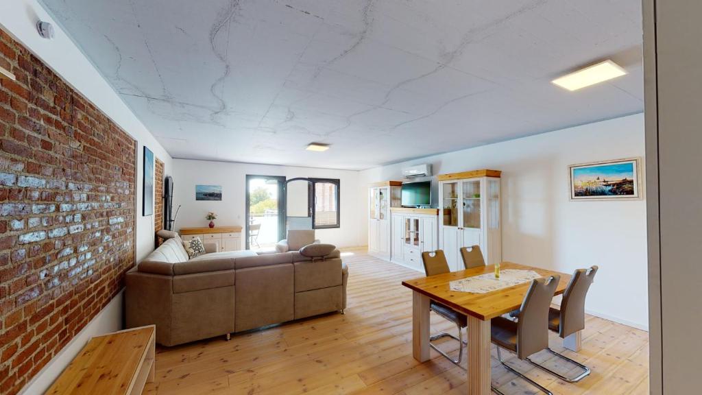 Posezení v ubytování Speicher Residenz Barth E3 App10